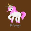 Unicorn drawing illustration with watercolor concept Royalty Free Stock Photo