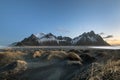 Stokksnes cape and Vestrahorn Mountain Royalty Free Stock Photo