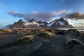 Stokksnes cape and Vestrahorn Mountain Royalty Free Stock Photo