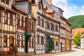 Stolberg facades in Harz mountains Germany Royalty Free Stock Photo