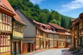 Stolberg facades in Harz mountains Germany Royalty Free Stock Photo