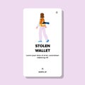 stolen wallet vector