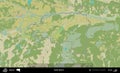Stolin District outlined, Belarus. Topographic Humanitarian Royalty Free Stock Photo