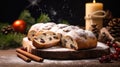Stollen, a delightful addition to the Christmas table, a cherished German holiday pastry