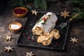 Stollen, traditional festive German Christmas cake