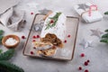 Stollen, traditional festive German Christmas cake