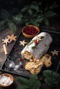 Stollen, traditional festive German Christmas cake