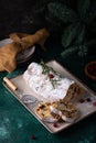 Stollen, traditional festive German Christmas cake