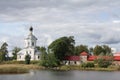 Stolobny island, Nilov Monastery, Seliger lake in Russia Royalty Free Stock Photo