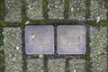 Stolperstein Memorial Stone From Family Goldhaber At Amsterdam The Netherlands 21-3-2024