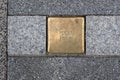 Stolperstein Memorial Stone From A Pension Frank At Amsterdam The Netherlands 21-3-2024