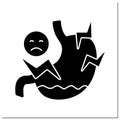 Stomach ache glyph icon