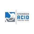 Stomach acid health illustration logo