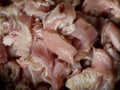 Stomach or belly part of buffalo as raw meat, selective focus