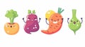 The stomach is bursting with healthy food, fruits, vegetables, and fish. The human stomach is here surrounded by fruits