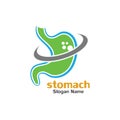 Stomach care icon logo designs concept  illustration Royalty Free Stock Photo