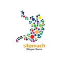 Stomach care icon logo designs concept  illustration Royalty Free Stock Photo