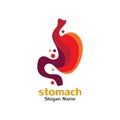 Stomach care icon logo designs concept  illustration Royalty Free Stock Photo