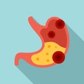 Stomach digestion icon, flat style