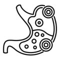 Stomach digestion icon, outline style