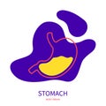 Stomach digestive system body organ outline icon