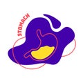 Stomach digestive system body organ outline icon