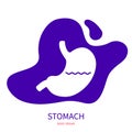 Human stomach body organ silhouette pictogram icon