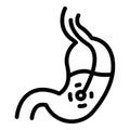 Stomach endoscopy icon, outline style