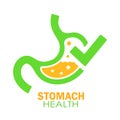 Stomach health vector logo Royalty Free Stock Photo