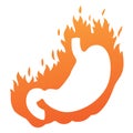 Stomach Heart burn Royalty Free Stock Photo