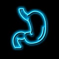 stomach human organ neon glow icon illustration