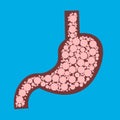 Stomach icon. Human internal organs symbol. Digestive system anatomy.