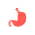 Stomach icon. Human internal organs symbol. Digestive system anatomy. Vector illustration in flat style isolated on white Royalty Free Stock Photo