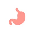 Stomach icon. Human internal organs symbol. Digestive system anatomy. Vector illustration in flat style isolated on white