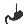 Stomach icon. Silhouette symbol. Negative space. Vector illustration. Royalty Free Stock Photo