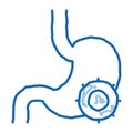 Stomach Infection doodle icon hand drawn illustration