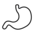 Stomach line icon, medicine and healthcare