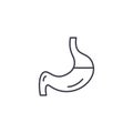 Stomach linear icon concept. Stomach line vector sign, symbol, illustration.