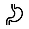 stomach. linear icon. Line with editable stroke