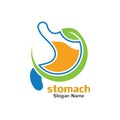 Stomach Logo concept Leaf design, template Royalty Free Stock Photo