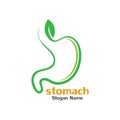 Stomach Logo concept Leaf design, template Royalty Free Stock Photo