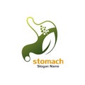 Stomach Logo concept Leaf design, template Royalty Free Stock Photo