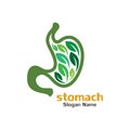 Stomach Logo concept Leaf design, template Royalty Free Stock Photo