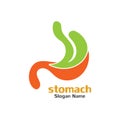 Stomach Logo concept Leaf design, template Royalty Free Stock Photo
