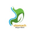 Stomach Logo concept Leaf design, template Royalty Free Stock Photo