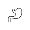 Stomach organ line icon Royalty Free Stock Photo