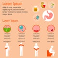 Stomach pain infografics