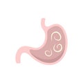 Stomach parasite icon flat isolated vector