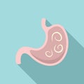 Stomach parasite icon, flat style