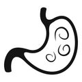 Stomach parasite icon, simple style